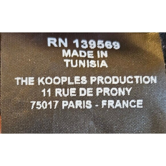The Kooples Black Dress Zipper Back Lace Paris France Medium Unique - Picture 10 of 11